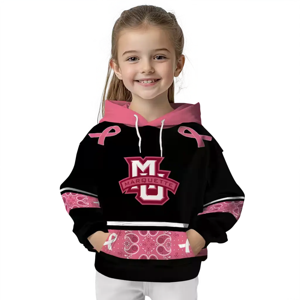 marquette golden eagles awareness ribbon black pink hoodie top rated marquette golden eagles awareness ribbon black pink hoodie top rated