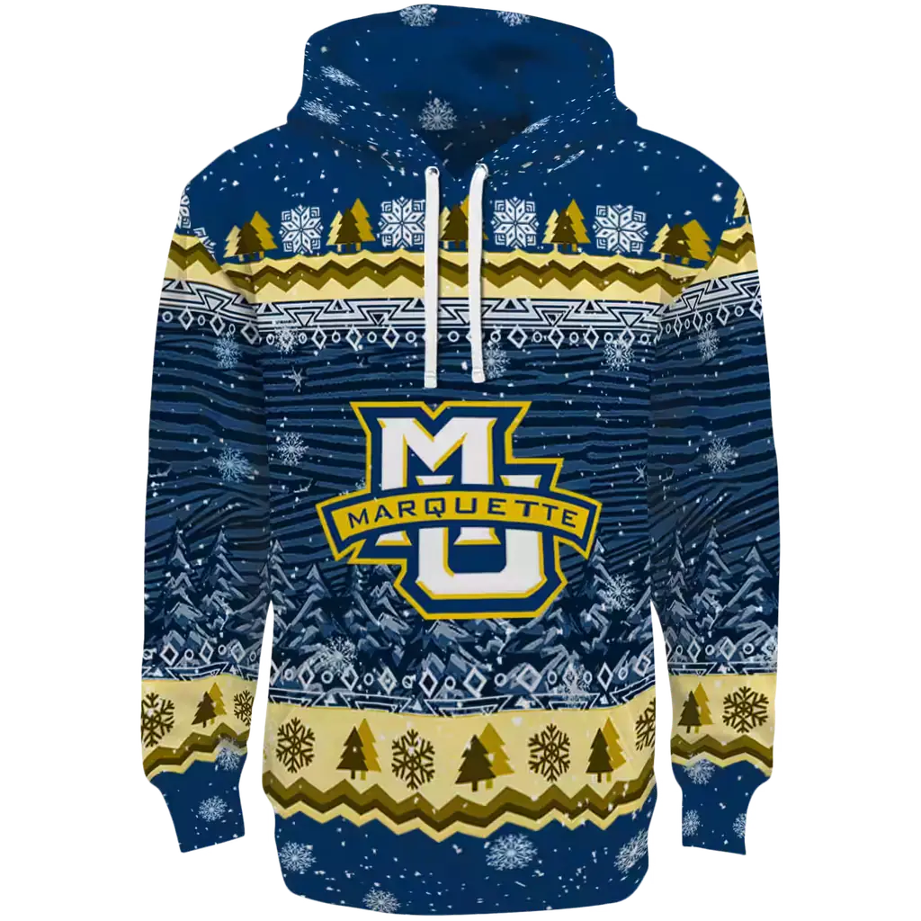 marquette golden eagles christmas trees blue hoodie best selling marquette golden eagles christmas trees blue hoodie best selling