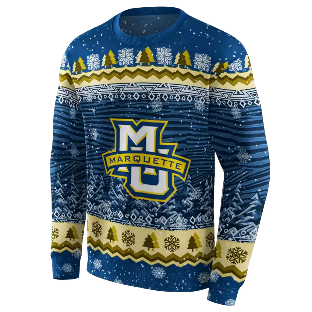 marquette golden eagles christmas trees blue hoodie new arrival marquette golden eagles christmas trees blue hoodie new arrival