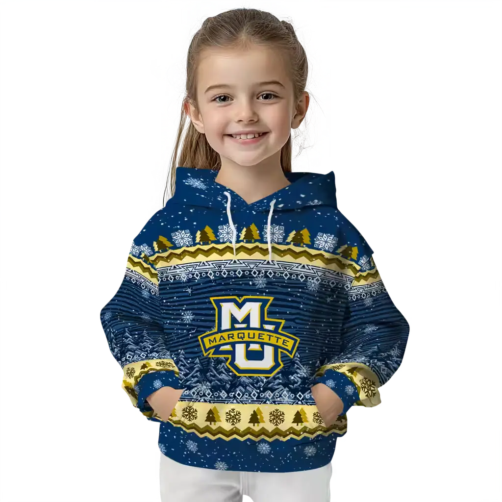 marquette golden eagles christmas trees blue hoodie top rated marquette golden eagles christmas trees blue hoodie top rated