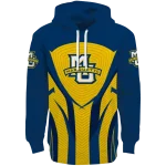 marquette golden eagles concentric lines blue black hoodie best selling