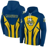 marquette golden eagles concentric lines blue black hoodie best selling