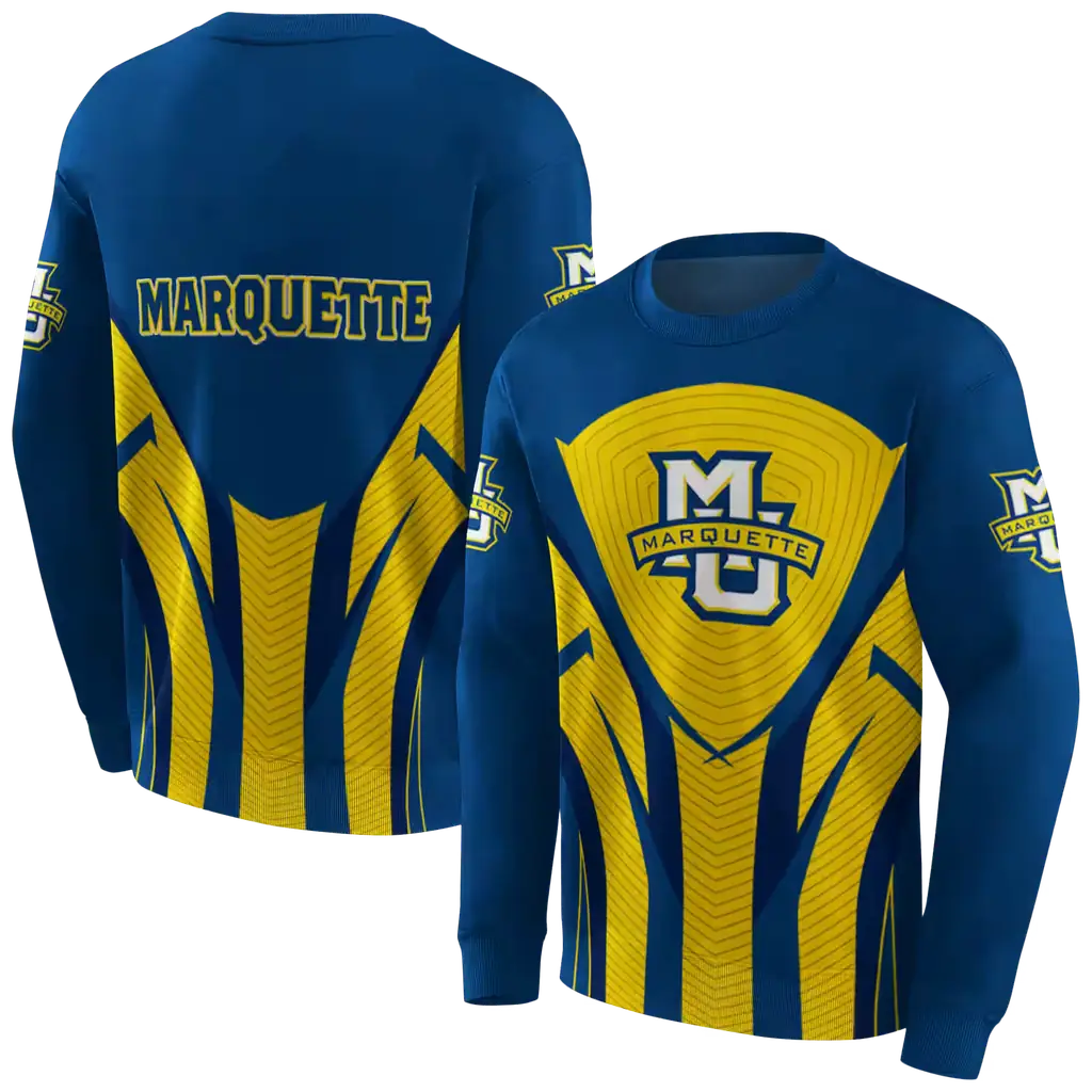 marquette golden eagles concentric lines blue black hoodie premium grade marquette golden eagles concentric lines blue black hoodie premium grade