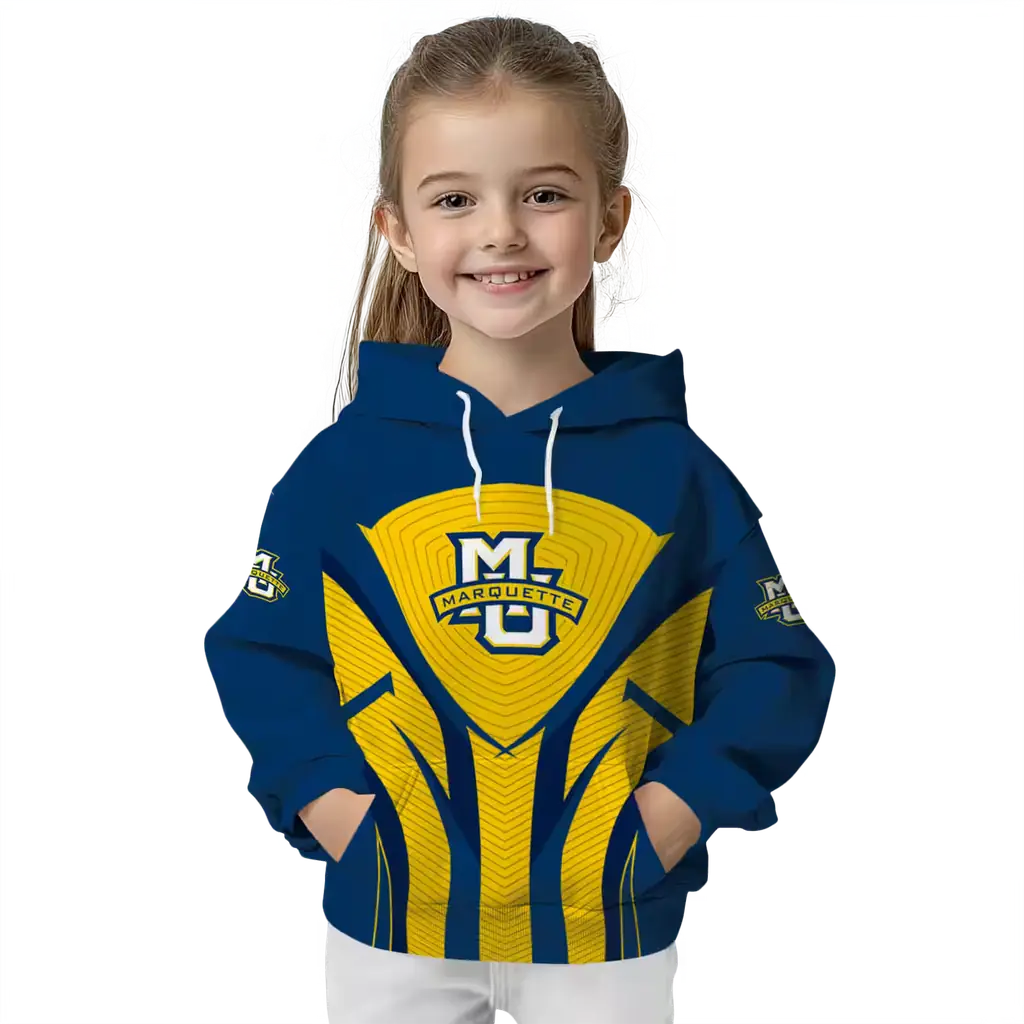 marquette golden eagles concentric lines blue black hoodie top rated marquette golden eagles concentric lines blue black hoodie top rated