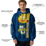 marquette golden eagles football heartbeat blue hoodie best selling