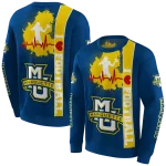 marquette golden eagles football heartbeat blue hoodie best selling