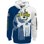marquette golden eagles graphic punisher blue white hoodie best selling