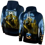 marquette golden eagles halloween vibes blue black hoodie best selling