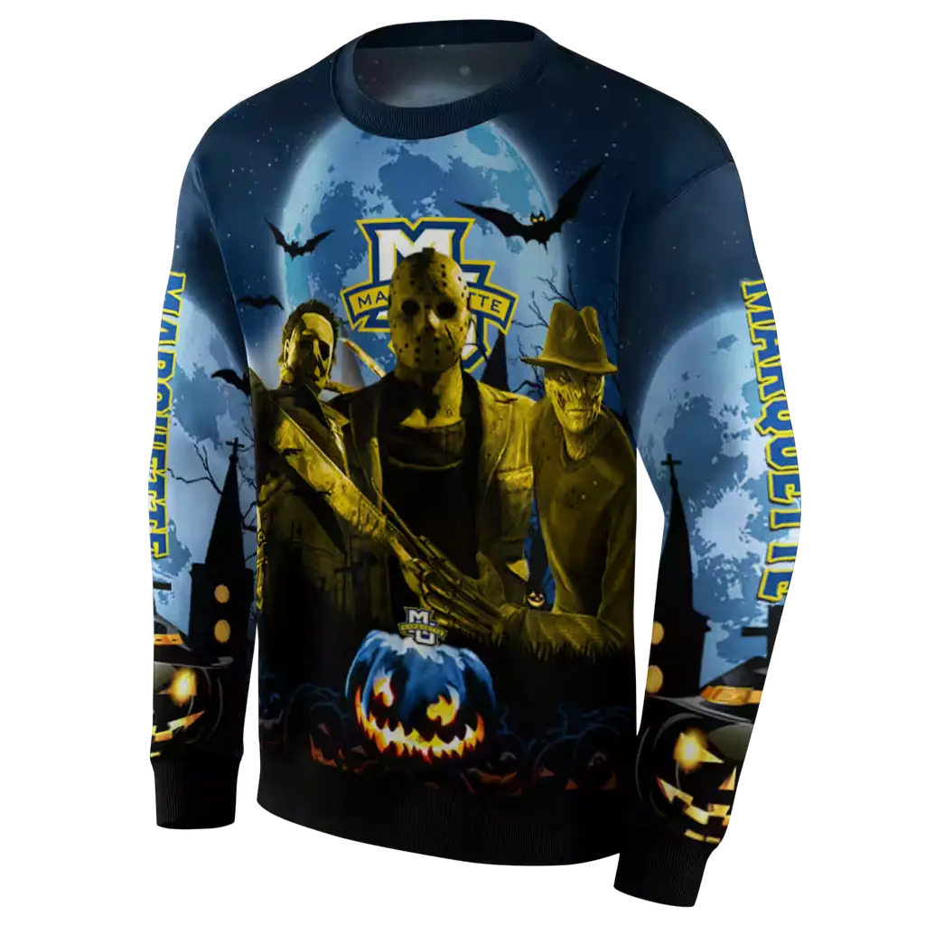 marquette golden eagles halloween vibes blue black hoodie new arrival marquette golden eagles halloween vibes blue black hoodie new arrival
