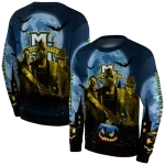 marquette golden eagles halloween vibes blue black hoodie best selling