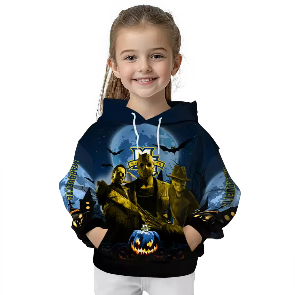 marquette golden eagles halloween vibes blue black hoodie top rated marquette golden eagles halloween vibes blue black hoodie top rated