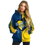 marquette golden eagles heartbeat graphic blue hoodie best selling