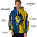 marquette golden eagles heartbeat graphic blue hoodie best selling
