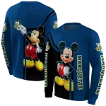 marquette golden eagles mickey mouse blue black hoodie best selling
