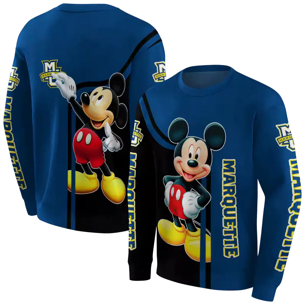 marquette golden eagles mickey mouse blue black hoodie premium grade marquette golden eagles mickey mouse blue black hoodie premium grade