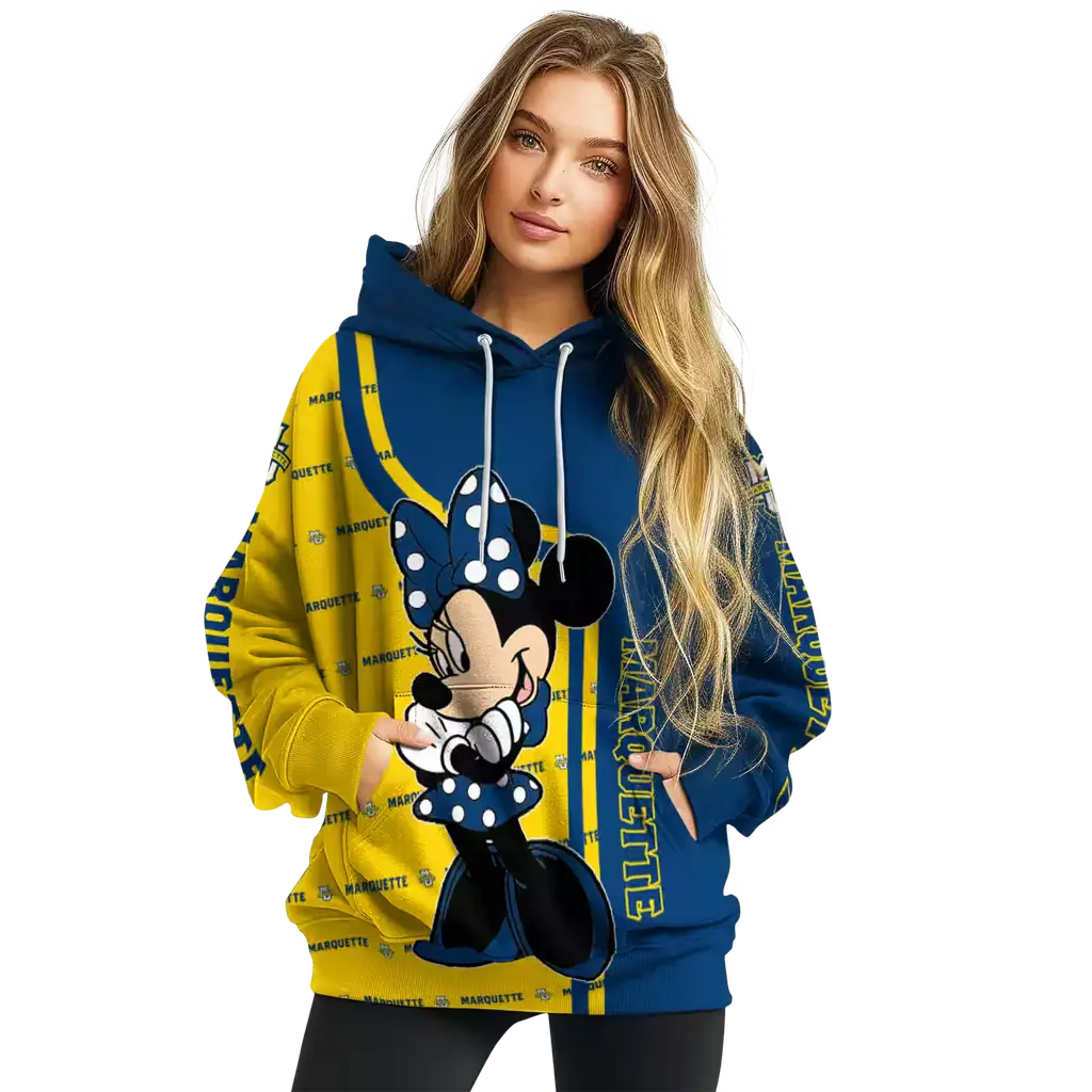marquette golden eagles minnie mouse blue hoodie high quality marquette golden eagles minnie mouse blue hoodie high quality