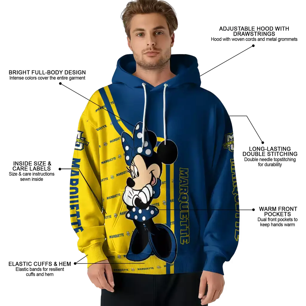 marquette golden eagles minnie mouse blue hoodie latest model marquette golden eagles minnie mouse blue hoodie latest model