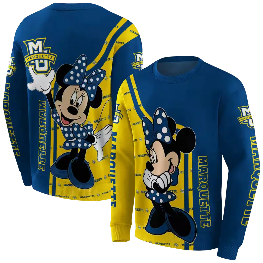 marquette golden eagles minnie mouse blue hoodie premium grade marquette golden eagles minnie mouse blue hoodie premium grade