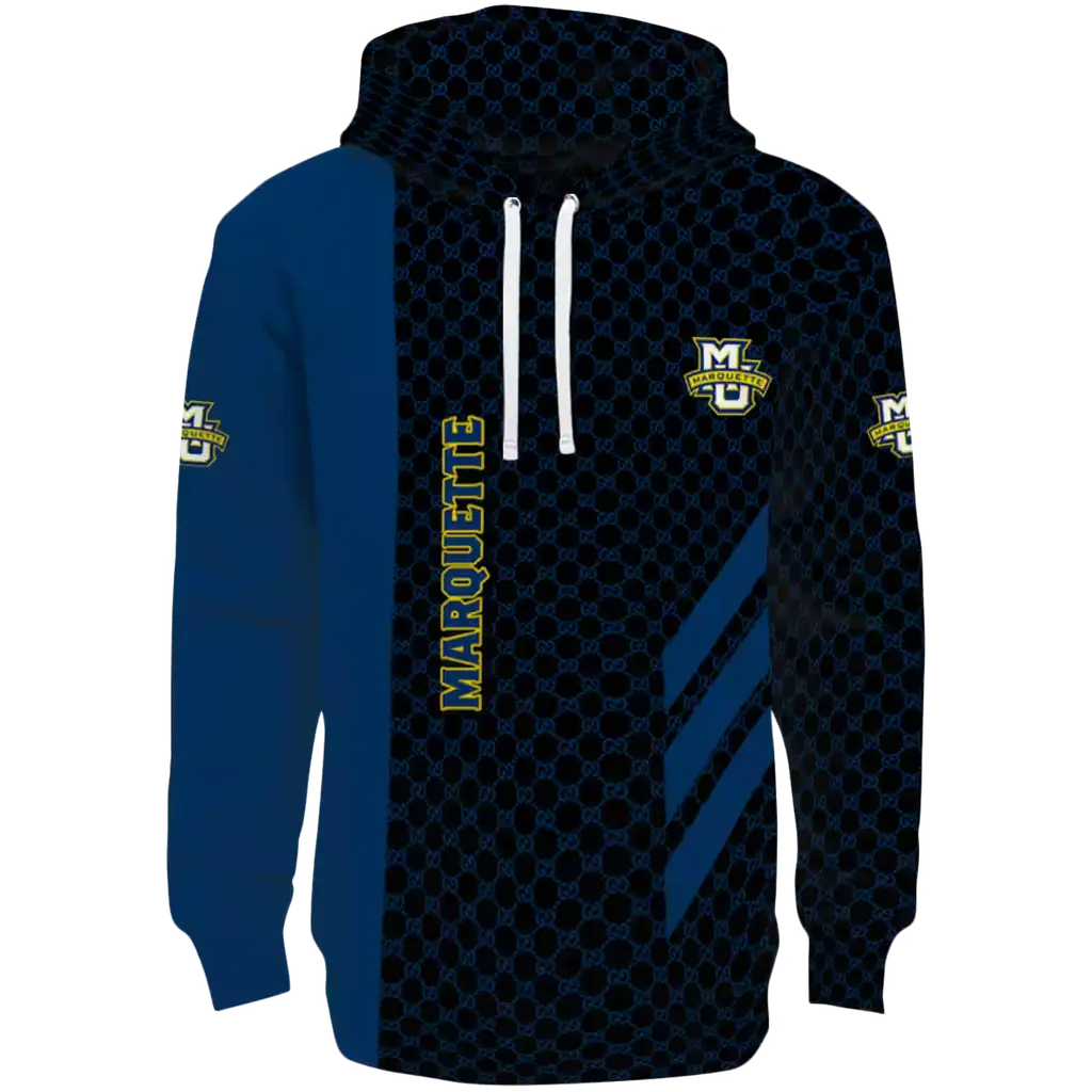 marquette golden eagles monogram pattern blue hoodie best selling marquette golden eagles monogram pattern blue hoodie best selling