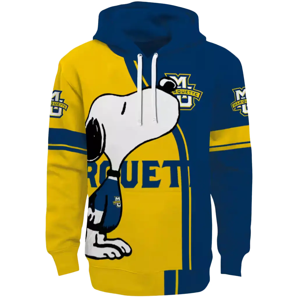 marquette golden eagles playful snoopy blue hoodie best selling marquette golden eagles playful snoopy blue hoodie best selling