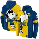 marquette golden eagles playful snoopy blue hoodie best selling