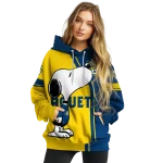 marquette golden eagles playful snoopy blue hoodie best selling
