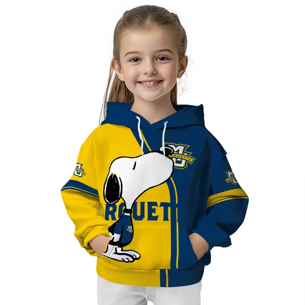 marquette golden eagles playful snoopy blue hoodie top rated marquette golden eagles playful snoopy blue hoodie top rated