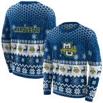 marquette golden eagles reindeer motif blue hoodie best selling