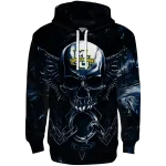 marquette golden eagles skull artwork blue black hoodie best selling