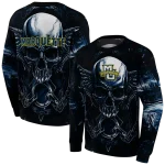 marquette golden eagles skull artwork blue black hoodie best selling