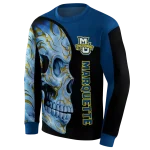 marquette golden eagles skull motif blue black hoodie best selling