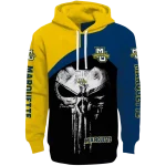 marquette golden eagles skull punisher yellow black hoodie best selling