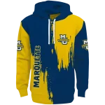 marquette golden eagles splatter effect blue hoodie best selling