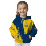 marquette golden eagles splatter effect blue hoodie best selling
