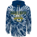 marquette golden eagles tie dye pattern blue hoodie best selling