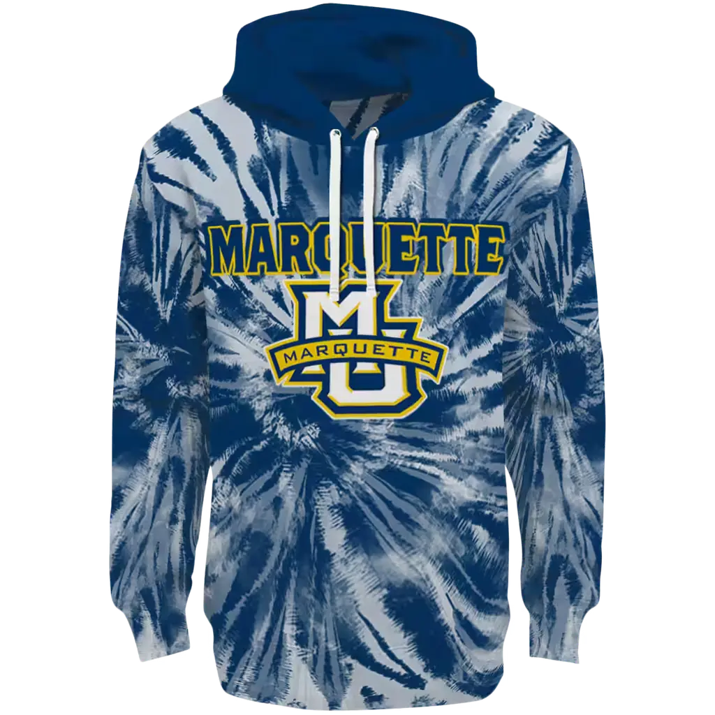 marquette golden eagles tie dye pattern blue hoodie best selling marquette golden eagles tie dye pattern blue hoodie best selling