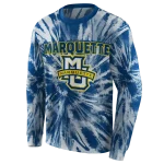 marquette golden eagles tie dye pattern blue hoodie best selling