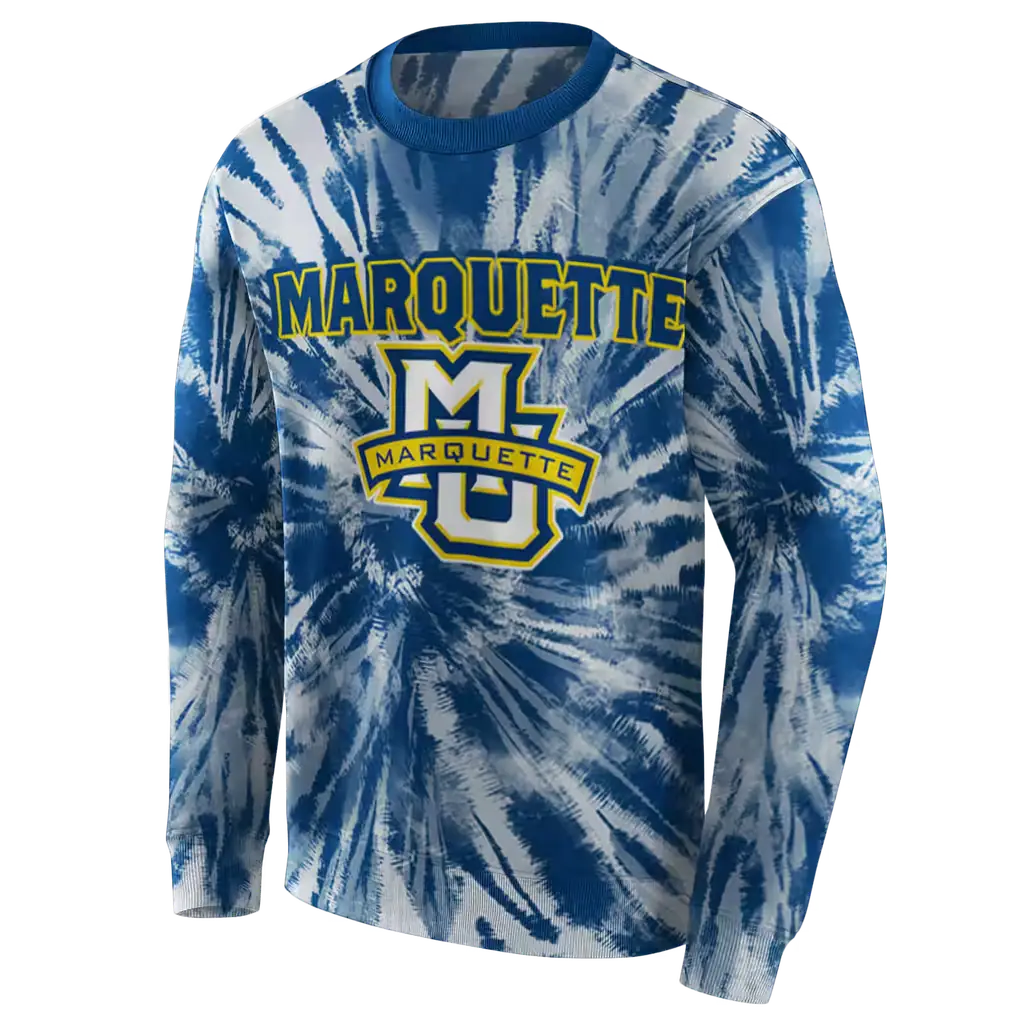 marquette golden eagles tie dye pattern blue hoodie new arrival marquette golden eagles tie dye pattern blue hoodie new arrival