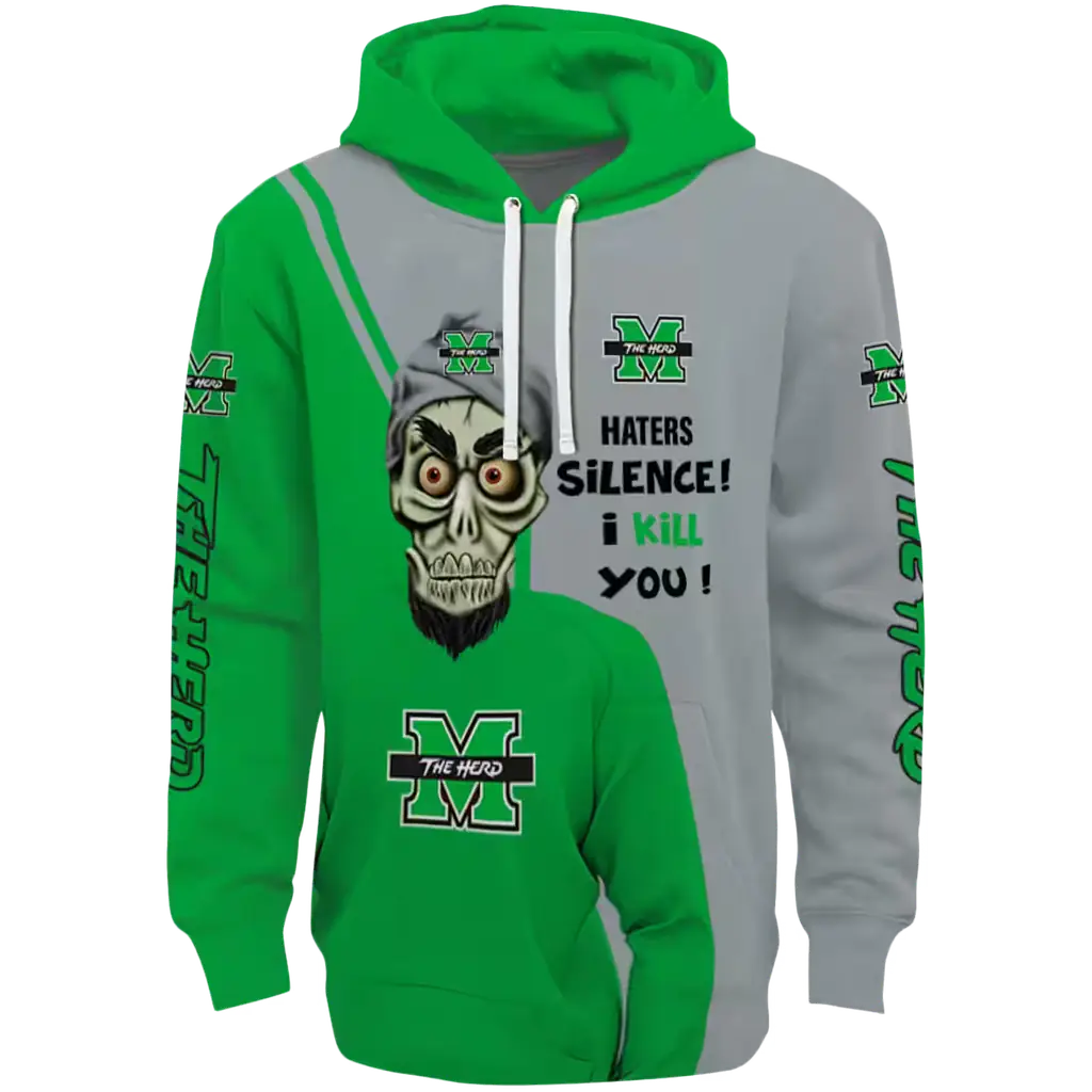 marshall thundering herd achmed skull green hoodie best selling marshall thundering herd achmed skull green hoodie best selling