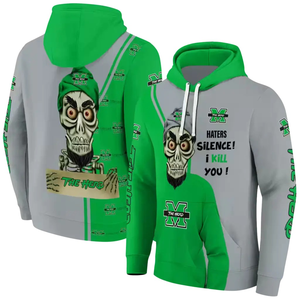 marshall thundering herd achmed skull green hoodie fashion forward marshall thundering herd achmed skull green hoodie fashion forward