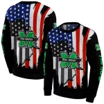 marshall thundering herd american pride black hoodie best selling