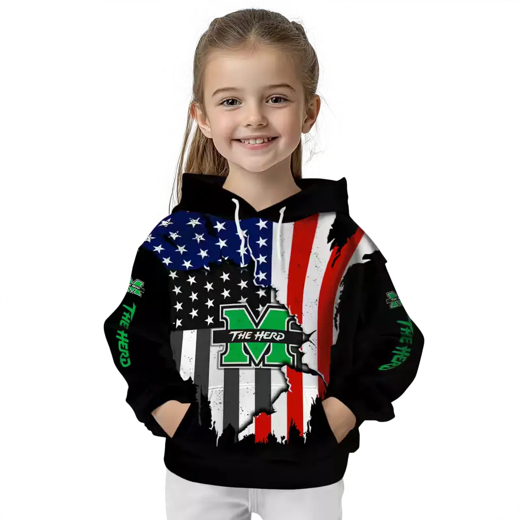 marshall thundering herd american pride black hoodie top rated marshall thundering herd american pride black hoodie top rated
