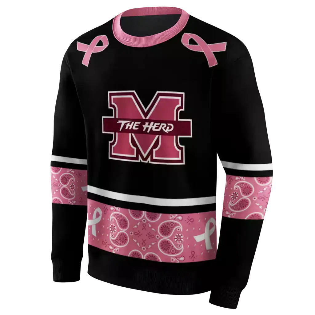 marshall thundering herd awareness ribbon black pink hoodie new arrival marshall thundering herd awareness ribbon black pink hoodie new arrival