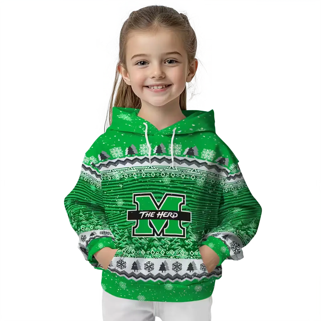 marshall thundering herd christmas trees green hoodie top rated marshall thundering herd christmas trees green hoodie top rated