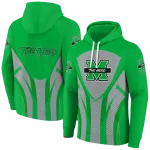 marshall thundering herd concentric lines green black hoodie best selling