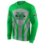 marshall thundering herd concentric lines green black hoodie best selling