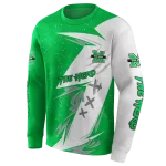 marshall thundering herd dynamic slash green white hoodie best selling
