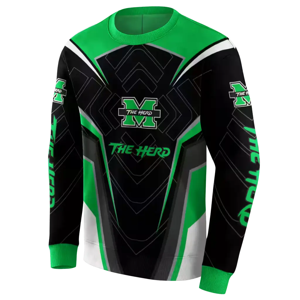 marshall thundering herd futuristic pattern green black hoodie new arrival marshall thundering herd futuristic pattern green black hoodie new arrival