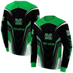 marshall thundering herd futuristic pattern green black hoodie best selling