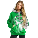 marshall thundering herd graphic punisher green white hoodie best selling